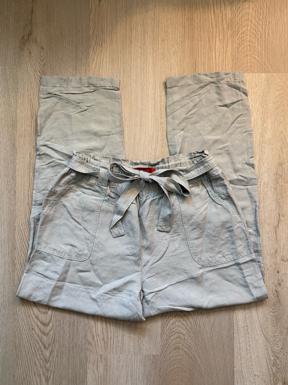 Anthropologie Cartonnier Linen Paper Bag Pants - Picture 2 of 3